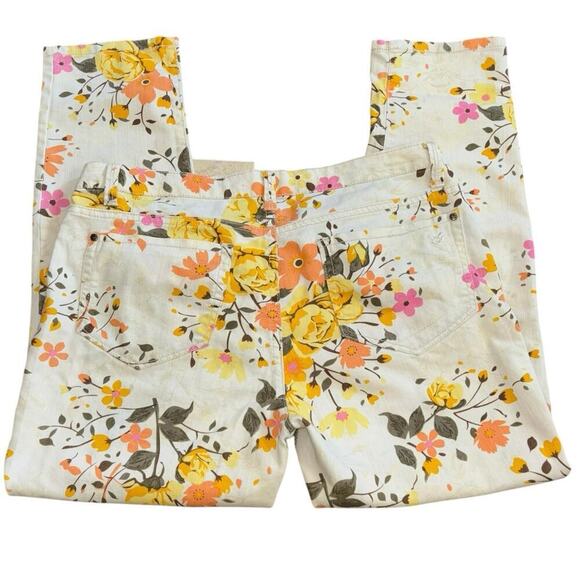 Dream Out Loud X Selena Gomez Women's 11 White Floral Capri Pant Spring Colorful - Picture 1 of 10